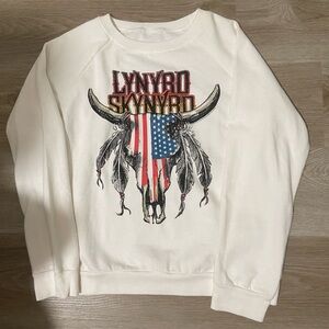 White Lynyrd Skynyrd Sweater